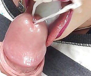 licking my glans for drinking sperm