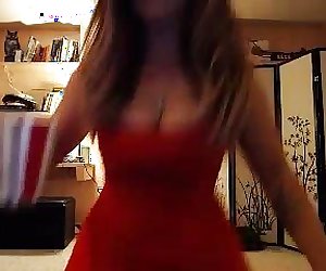 Redhead In A Red Dress